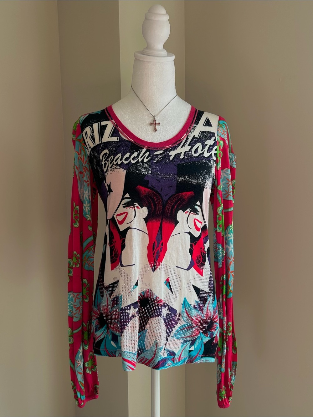 Rare Custo Barcelona Patterned Long Sleeve Top